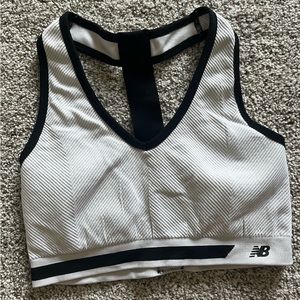 New Balance White Sports Bra